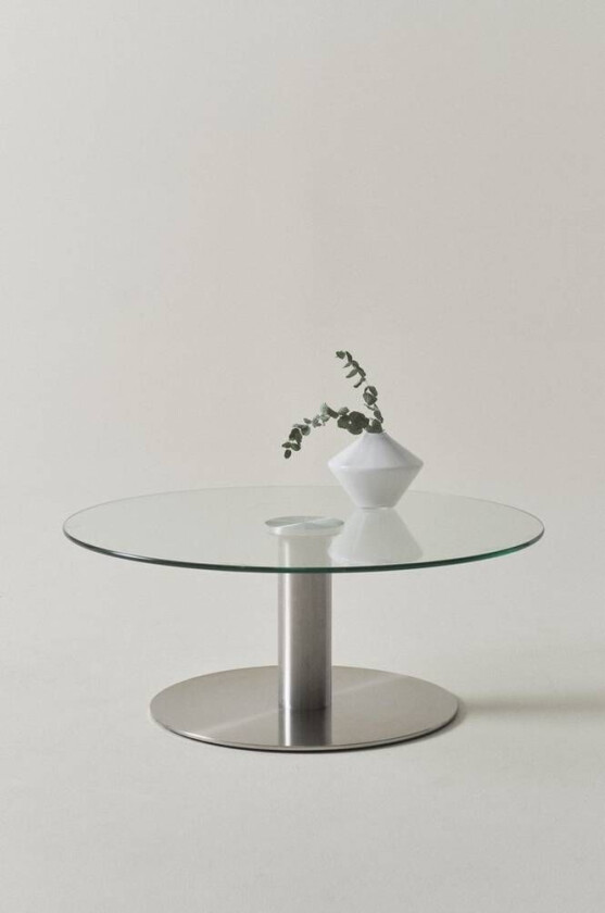 DORNO sofabord diameter 90 cm Klart glass