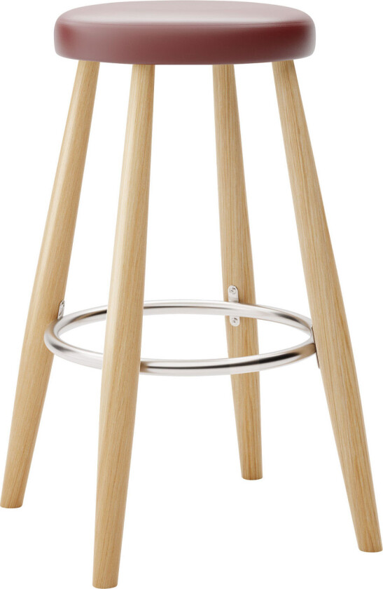 Ch58 Low Stool, Klarlackad Ek, Lädergrupp B Thor - 332