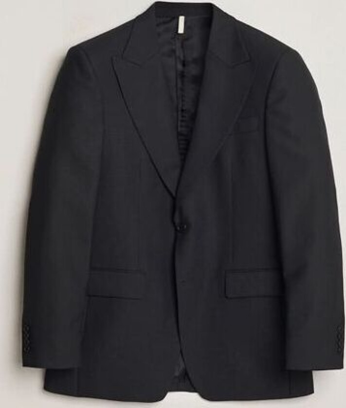 Single Breasted Wool Blazer Black