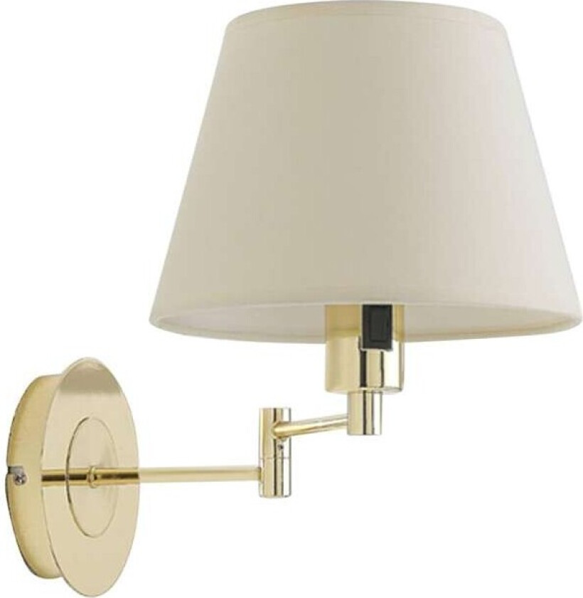 Vegglampe Pola, uttrekkbar skjerm, messing