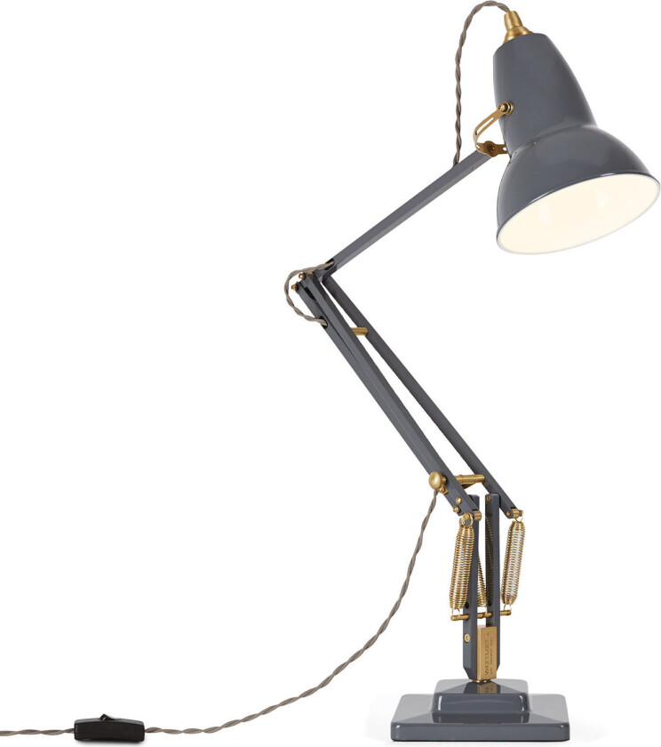 Original 1227 Brass Desk Lamp Elephant Grey
