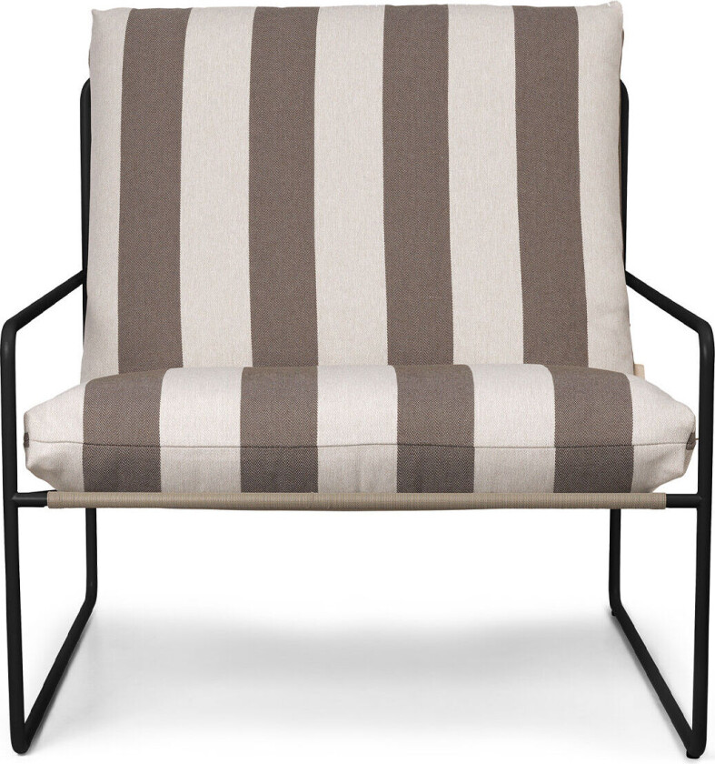 Ferm Living Desert 1-seater Stripe Black/Chocolate