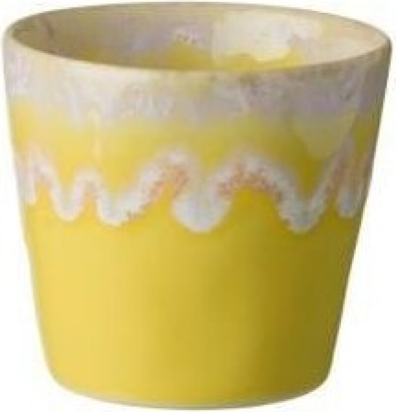 Cup Gres 21 cl 8 x 7.5 cm Yellow Ceramic
