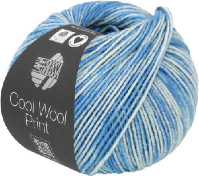 Cool Wool Garn 6523 Neon blå / Myk blå