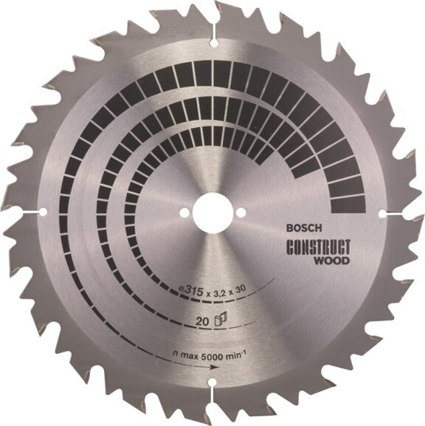 Sirkelsagblad Construct Wood 315 x 30 x 3,2 mm; 20