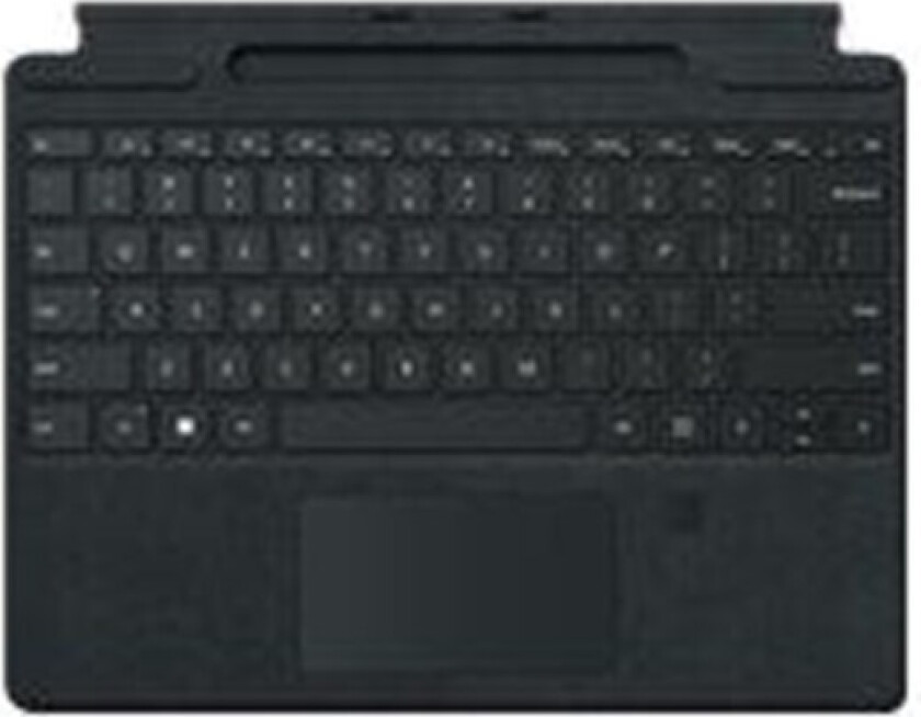 Surface Pro Signature Keyboard with Fingerprint Reader - keyboard - with touchpad accelerometer Surface Slim Pen 2 storage and charging tray - Tastatur - Engelsk - Svart