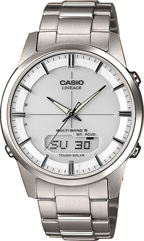 Unik klokke til en helt unik mann - Casio Lineage Waveceptor LCW-M170TD-7AER - RIP - Anadigi - Sølv Titanium - Herreklokker - Titanium - Safir