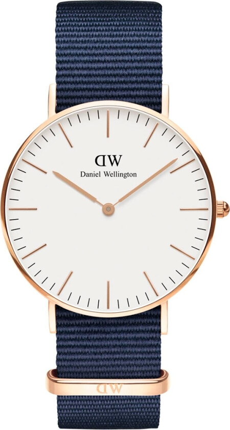 Classic Bayswater Rose Gold 36 MM DW00100279 - Kvarts - Rosegull - Dameklokker - Stoff - Mineral