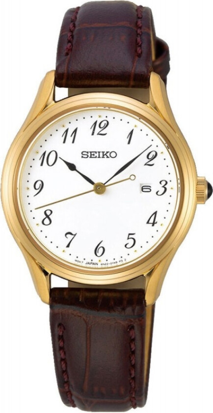 Neo Classic SUR638P1 - Kvarts - Gull - Dameklokker - Skinn - Safir
