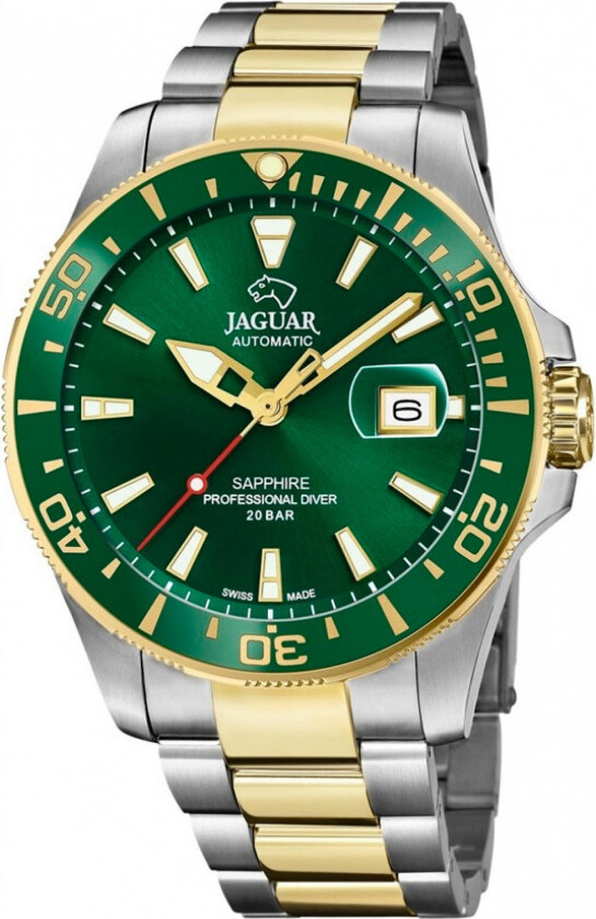 Executive Diver Automatic J887/2 - Automatisk - Gull Sølv - Herreklokker - Rustfritt stål - ledd m/pin - Safir
