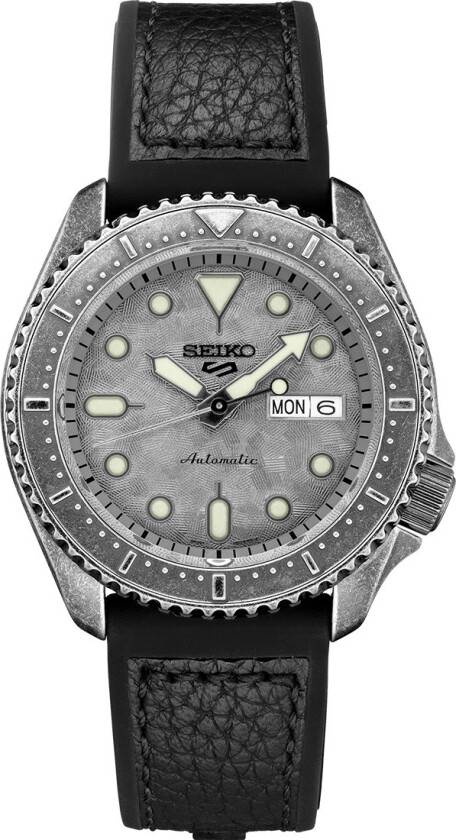 Seiko 5 Sports Automatic SRPE79K1 - Automatisk - Grå Sølv - Herreklokker - Silikon - Mineral