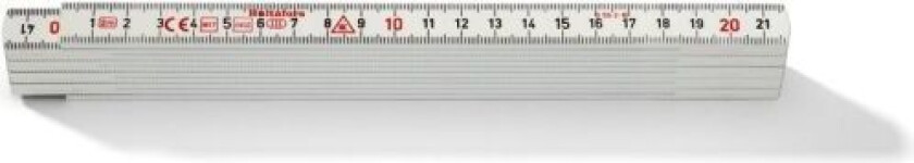 Bilde av G 59-2-10 VI Meterstokk 2 meter Hvit