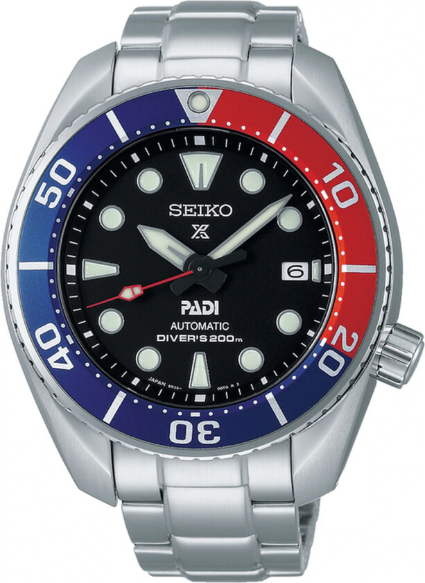 Seiko Prospex Sumo PADI Special Edition SPB181J1 - RIP - Automatisk - Sølv - Herreklokker - Rustfritt stål - ledd m/pin - Safir