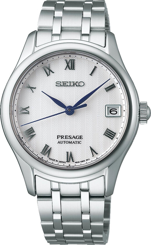 Presage Automatic Japanese Zen Garden Ladies SRPF49J1 - Automatisk - Sølv - Dameklokker - Rustfritt stål - ledd m/skrue - Safir