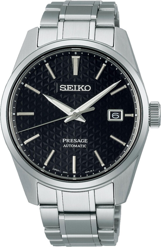 Unik og elegant - Seiko Presage Automatic Sharp Edge SPB203J1 - Automatisk - Sølv - Herreklokker - Rustfritt stål - ledd m/pin - Safir