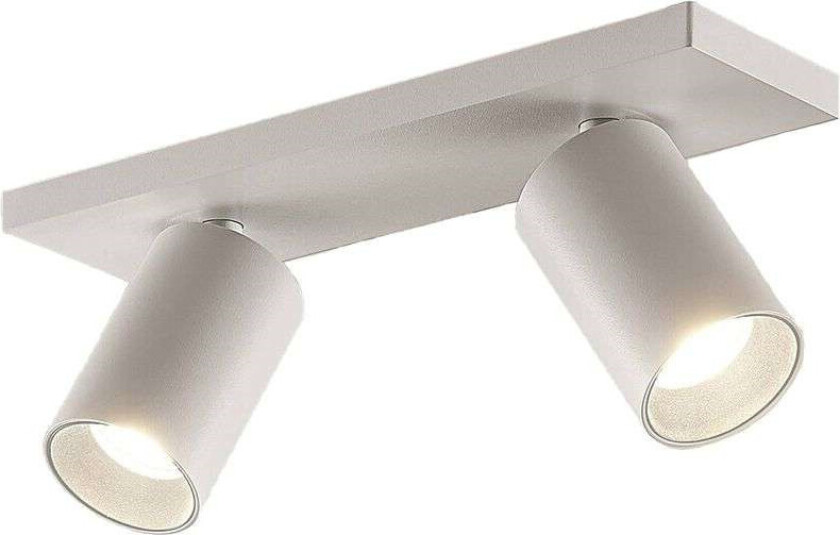 Brinja takspot, kantet, hvit, 2 lyskilder