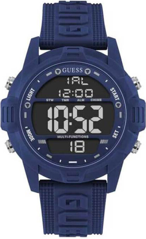 Mens Digital W1299G4 - Digital - Blå - Herreklokker - Silikon - Mineral