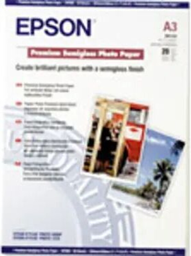 Bilde av Papir Photo Premium Semi Glossy A3 20-ark 250g