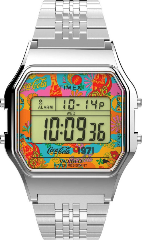T80 X Coca Cola Unity Collection TW2V25900 - Digital - Sølv - Dameklokker - Rustfritt stål - ledd m/pin - Akryl