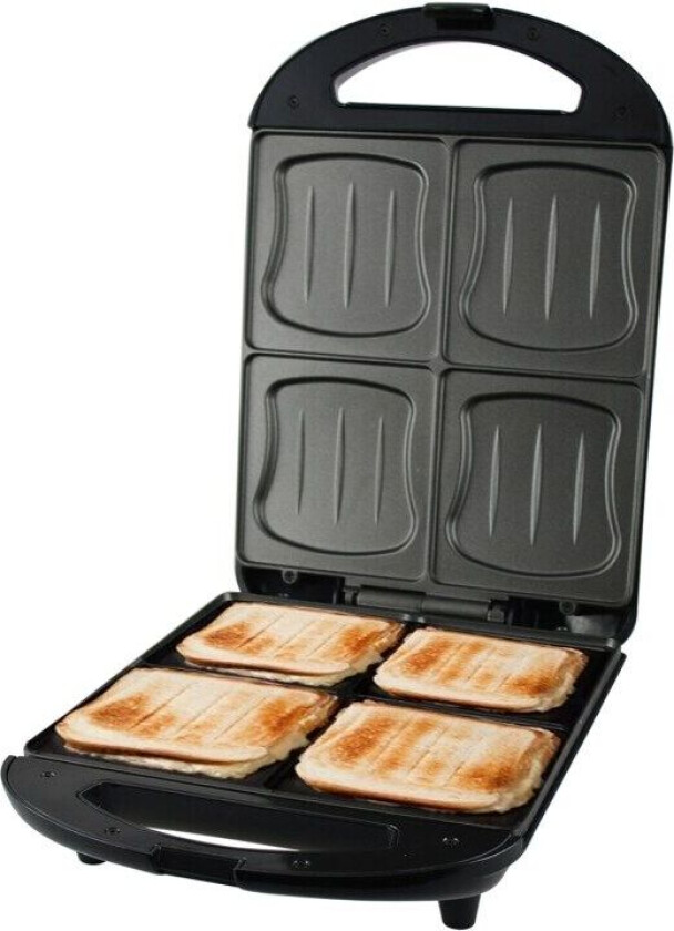 Smørbrødsmaskin Sandwich-toaster XXL Family 4x skallform, non-stick