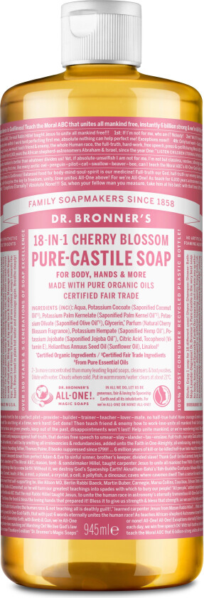 Pure Castile Liquid Soap Cherry Blossom, 945 ml  Håndsåpe