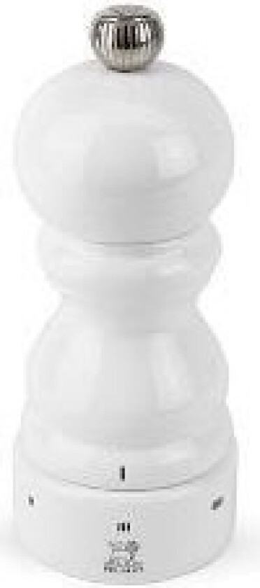 Bilde av Salt mill Paris uS 12 cm White lacquer Beech