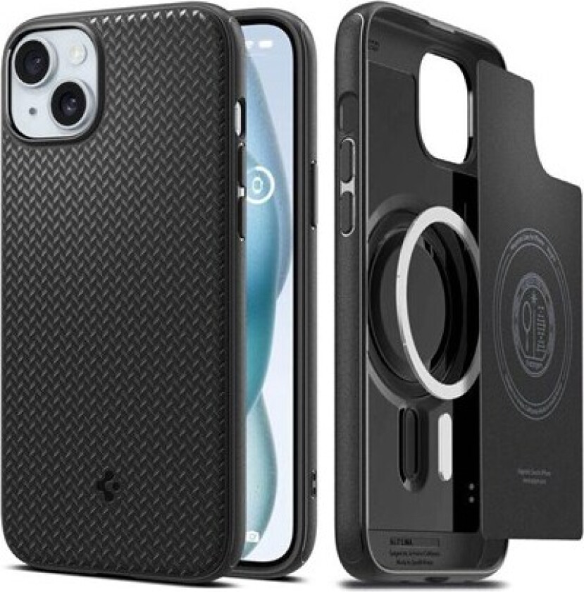 iPhone 15 Mag Armor Deksel - MagSafe Kompatibelt - Matte Black