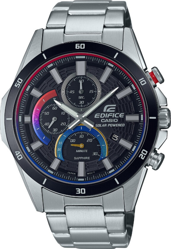 Edifice Heat Gradation Limited EFS-S610HG-1AVUEF - Kvarts - Sølv - Herreklokker - Rustfritt stål - ledd m/pin - Safir