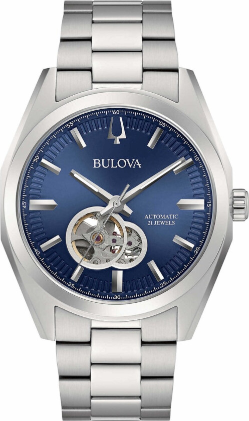 Classic Sutton Automatic 96A275 - Automatisk - Sølv - Herreklokker - Rustfritt stål - ledd m/pin - Mineral