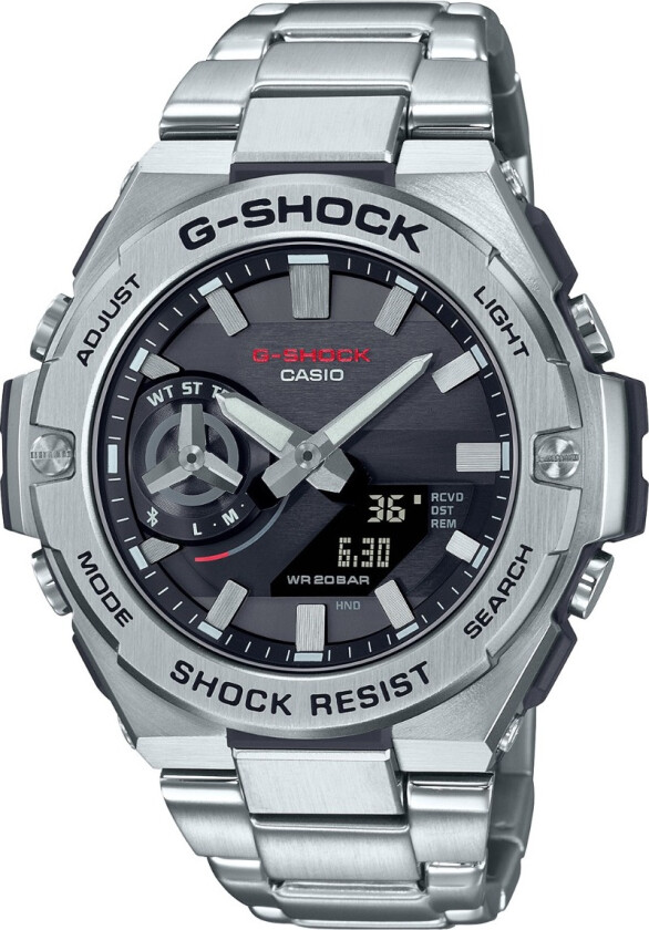G-Shock G-Steel GST-B500D-1AER - Kvarts - Sølv - Herreklokker - Rustfritt stål - ledd m/pin - Mineral