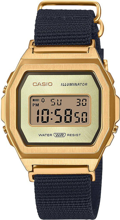 Classic Set A1000MGN-9ER - Digital - Gull - Dameklokker - Stoff - Mineral
