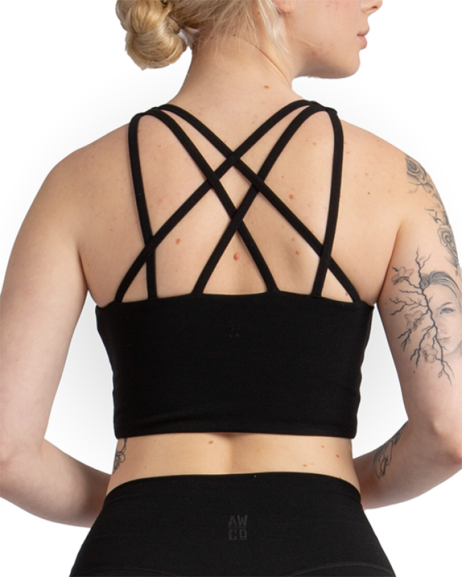 Studio Sports Bra, Matte Black