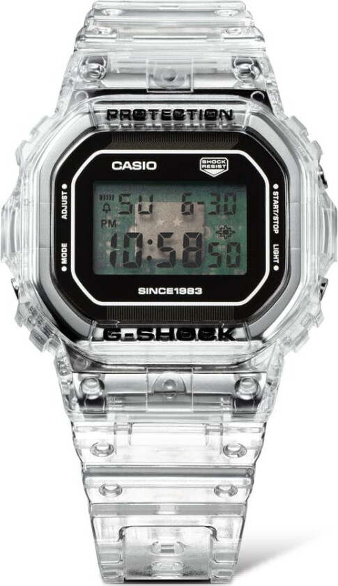 G-SHOCK 40th Anniversary CLEAR REMIX DW-5040RX-7ER - Digital - Hvit - Herreklokker - Resin - Mineral