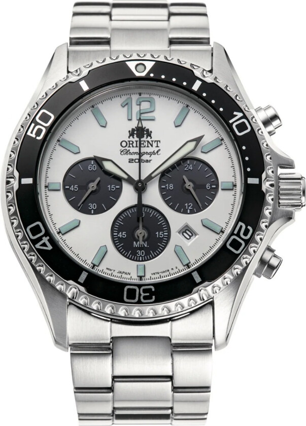 Sports Mako Solar Chronograph RA-TX0203S - Kvarts - Sølv - Herreklokker - Rustfritt stål - ledd m/pin - Safir