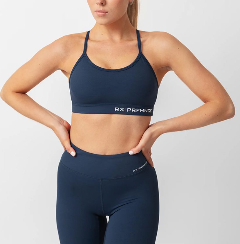 Barbara Sports Bra, Navy Blue