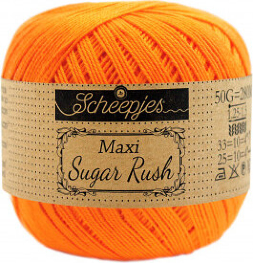 Maxi Sugar Rush Garn Unicolor 281 Mandarin