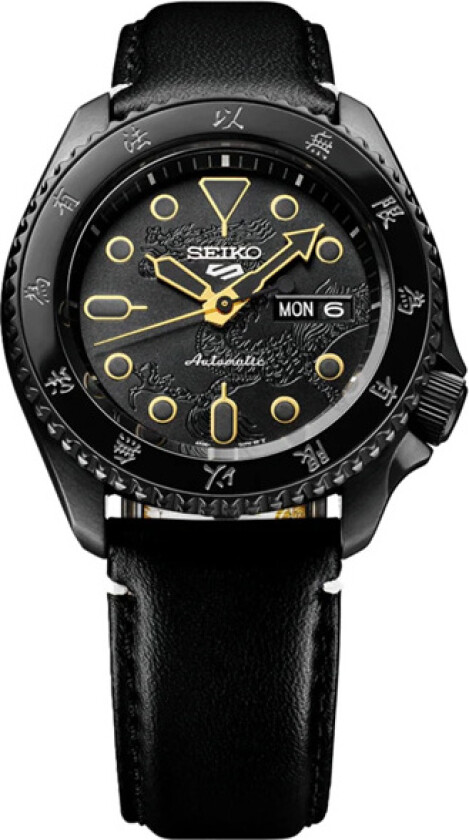 5 Sports Bruce Lee Limited Edition - SRPK39K1 - Automatisk - Sort - Herreklokker - Skinn - Mineral