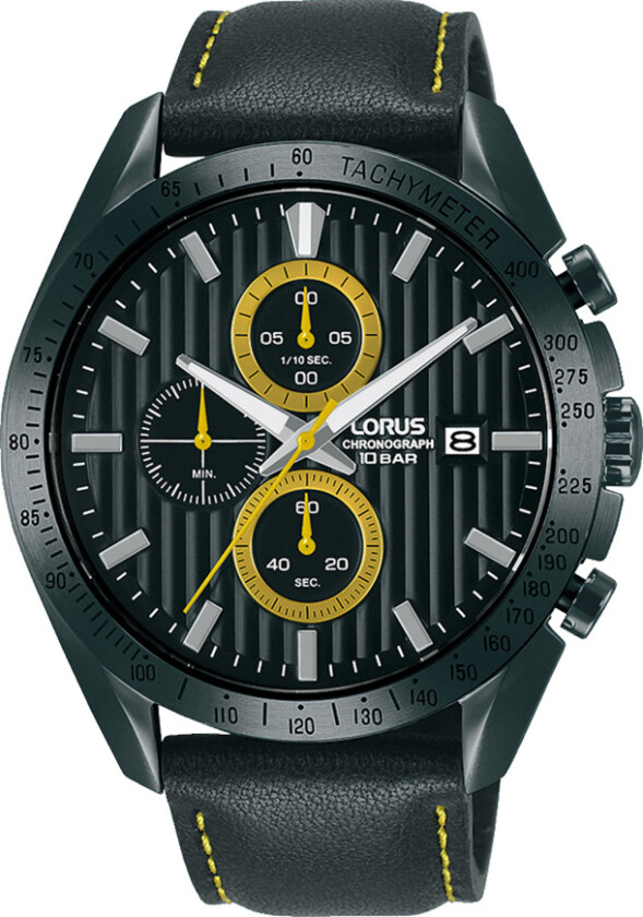 Mens Chronograph RM309HX9 - Kvarts - Sort - Herreklokker - Skinn - Mineral