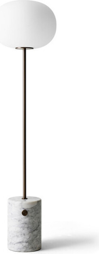 Bilde av JWDA Floor Lamp White Marble / Bronzed Brass