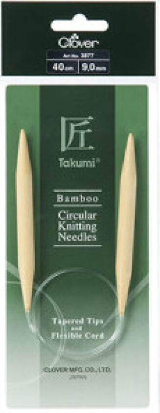 Kløver Takumi rundpinne av bambus 40 cm 9,00 mm