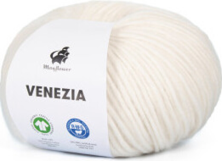 Venezia Garn Unicolor 001 Fløte