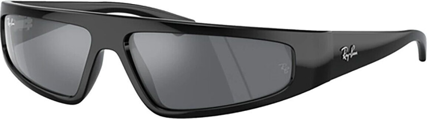 Ray-Ban Izaz Black Dark Grey Flash Silver, solbriller, unisex BLACK