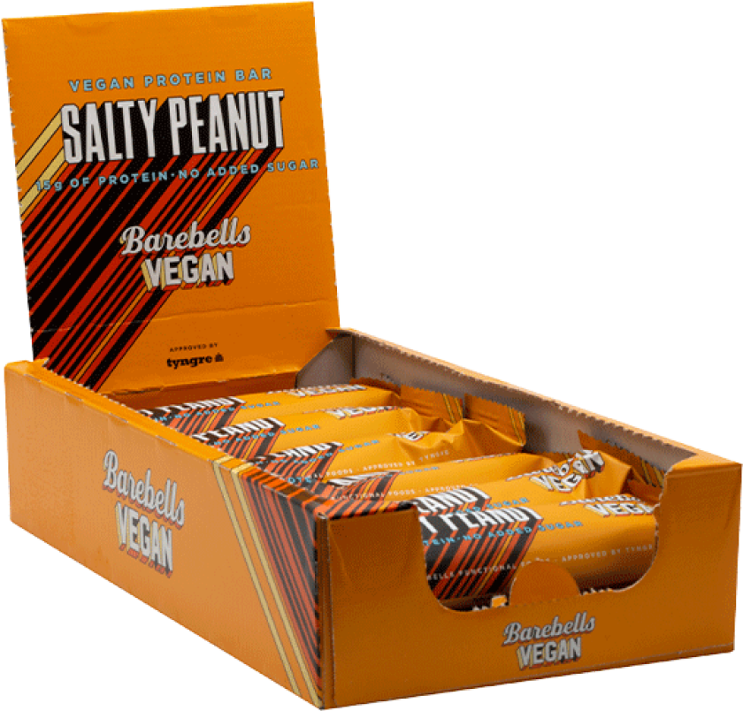 12 x Barebells Vegan Protein Bar, 55 g, Salty Peanut
