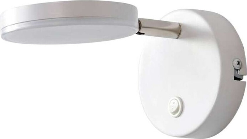 Milow hvit LED-vegglampe med bryter