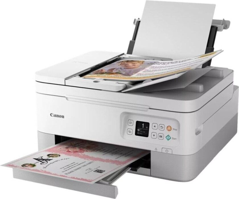 PIXMA TS7451a - Multifunksjonsskriver - farge - ink-jet - A4 (210 x 297 mm), Legal (216 x 356 mm) (original) - A4/Legal (medie) - opp til 13 ipm (trykking) - 200 ark - USB, Wi-Fi(n) - hvit