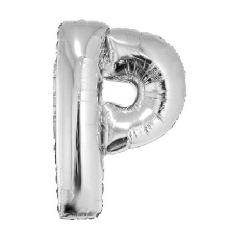 Bokstavballong i Sølv XL -P-
