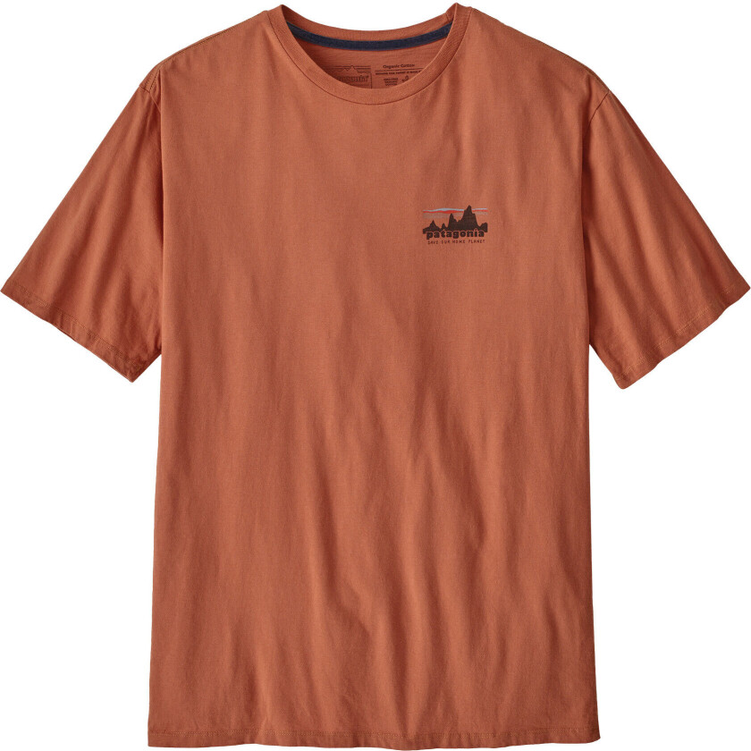 Men's 73 Skyline Organic T-Shirt Sienna Clay L, Sienna Clay