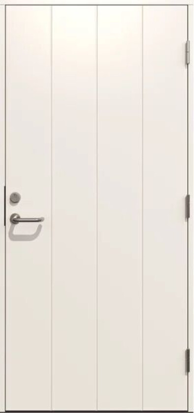 Gilje Lund ytterdør tett 89x209 cm høyrehengslet hvit