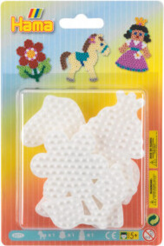 Midi Perlebrett 3-Pakning - Blomst, Hest Og Prinsesse