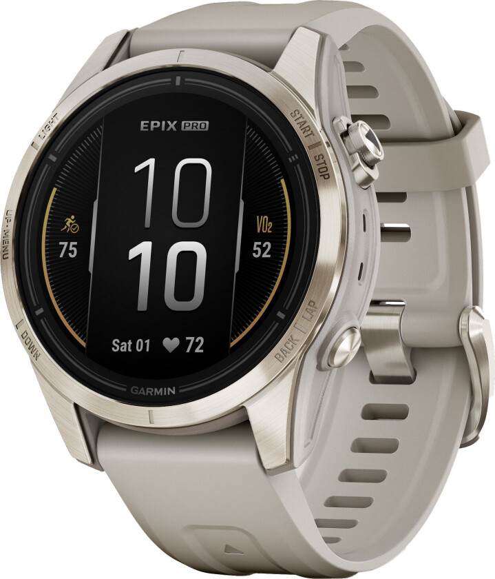 Epix Pro (Gen 2) - Sapphire Edition - 42mm Soft Gold W/Light Sand Band 42mm